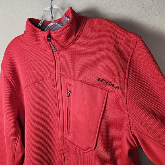 Spyder Bandit Fleece Jacket 205026 Mens L Outdoor Full Zip Sweater US Ski Team - Picture 4 of 16